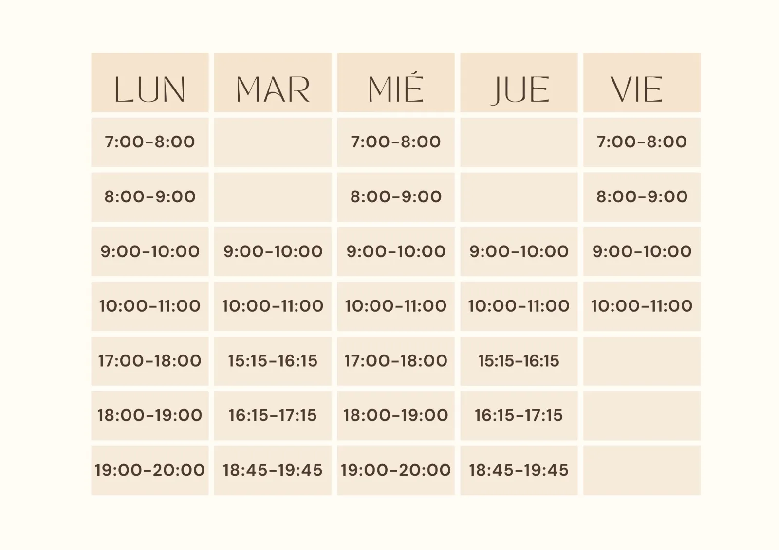 nuevo horario savios pilates